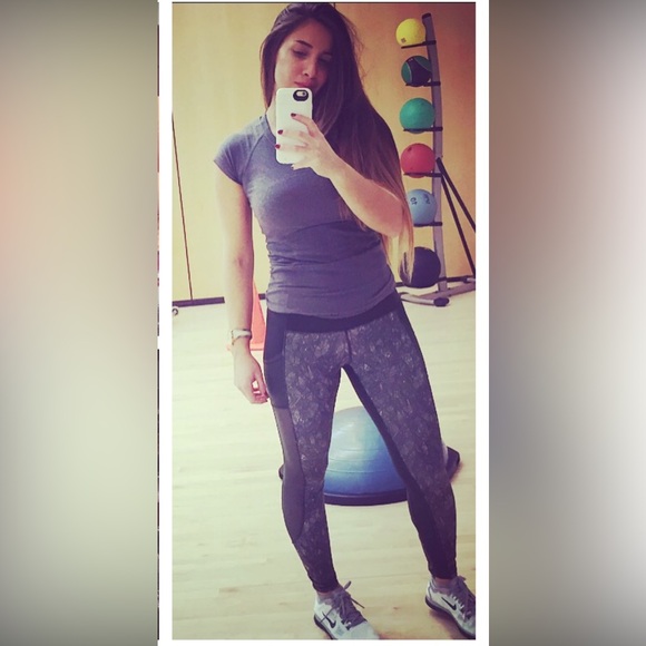 Lululemon Athletica Black Patterned Leggings - Picture 1 of 5